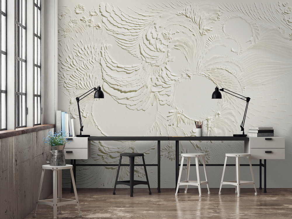 Area Environments' wallpaper covering "Fireworks" by Paper Poetry