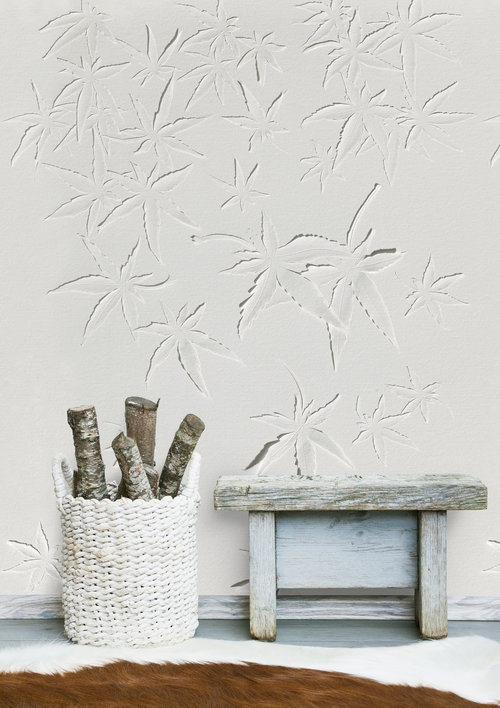 Area Environments' wallpaper covering "Leaves" by Paper Poetry